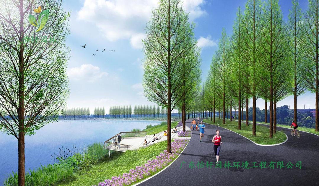湖北荊州環(huán)長湖濕地公園綠化景觀設(shè)計案例效果圖