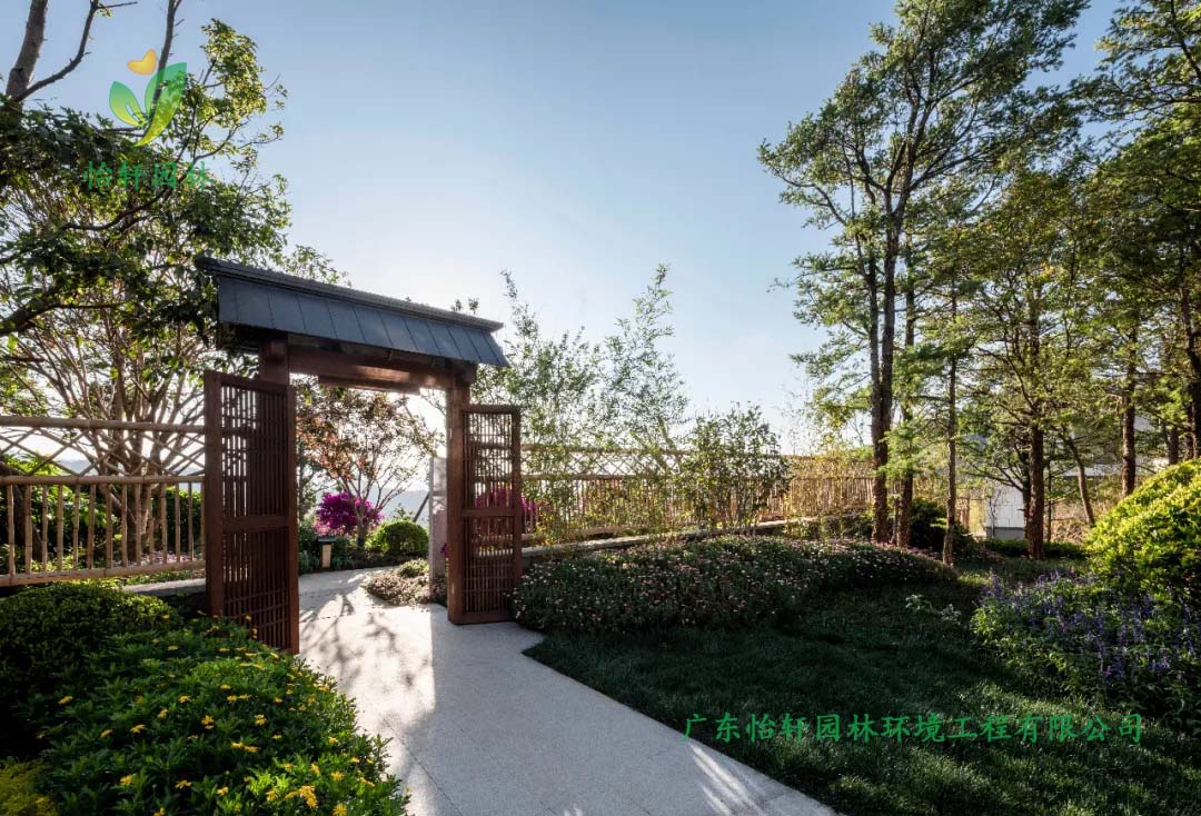漢華天馬山溫泉度假區酒店綠化工程實景圖