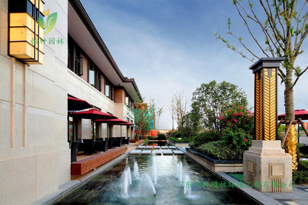 紹興景瑞上府小區別墅展示區綠化工程實景圖